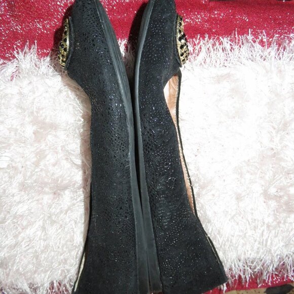BOGO Antonio Melani Black Sparkle Embellished Jaguar Ballet Flats size 7.5 - Picture 8 of 10